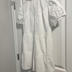 Poplin White tiered dress. NWT.
